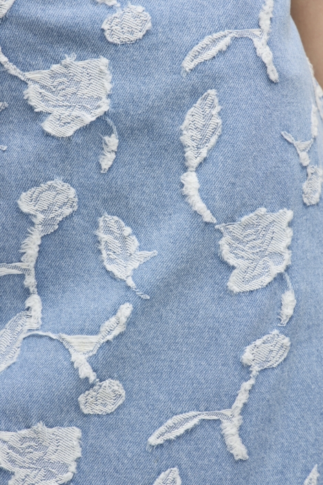 Vila viianais hw jacquard short denim sk